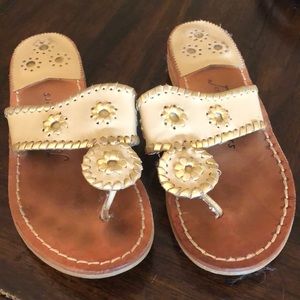 Neutral/ gold jack rogers